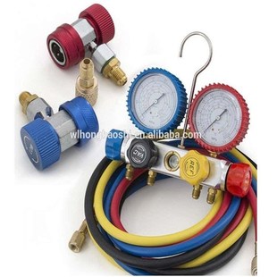 R134 R22 R502空调加注冷媒表组 冷媒表组R12 宁波3CFM真空泵