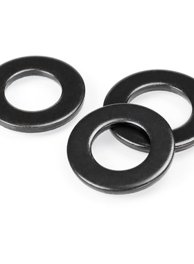 黑色碳钢 国标平垫圈垫片 M3M27M48金属垫圈加厚U螺丝超薄介子圆
