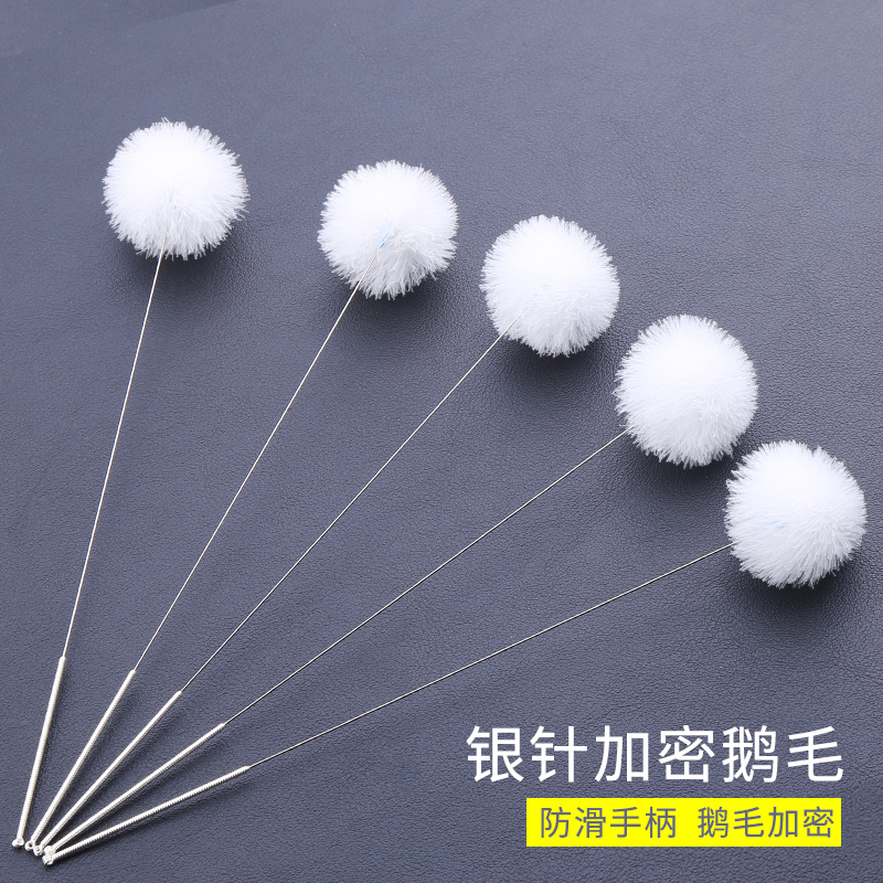 采耳鹅毛棒加密圆球银针掏耳朵