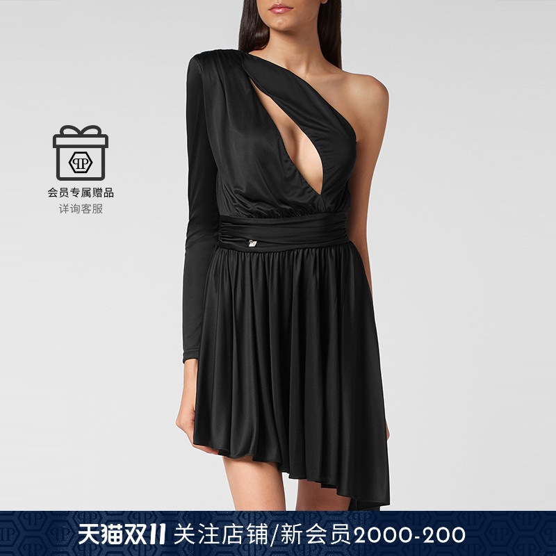 PHILIPP PLEIN 女士露肩短款礼服连衣裙