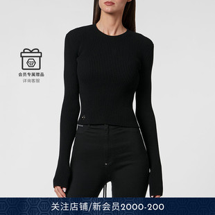 针织衫 女士十字交叉修身 上衣毛衣 PLEIN PHILIPP