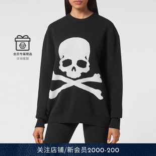针织衫 女士骷髅图腾长款 毛衣 PLEIN PHILIPP