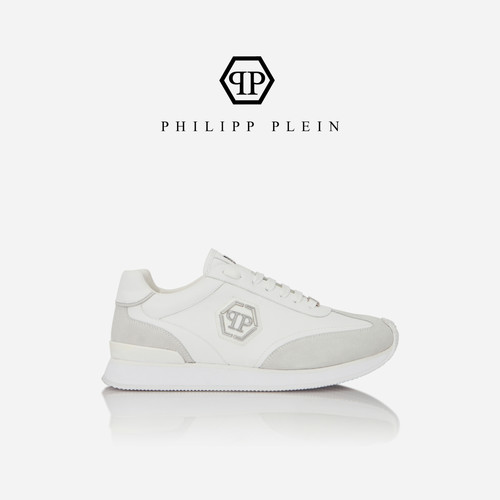 PHILIPP PLEIN 男士低帮简约日常休闲鞋经典PP徽标复古风拼接慢跑