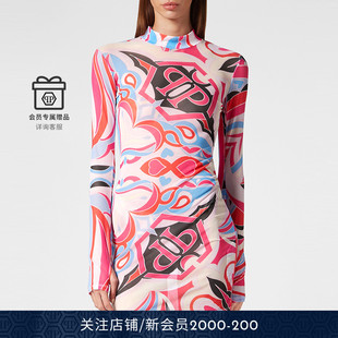 PHILIPP 女士多彩马戏团迷你连衣裙 PLEIN