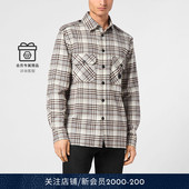 PLEIN 男士 Skull&Bones长袖 PHILIPP 格子衬衫