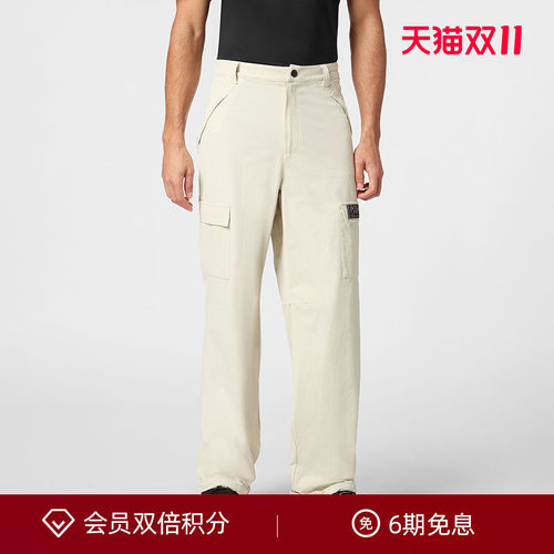 PHILIPP PLEIN 2026年夏季男士经典Scratch宽松工装裤 PLEINSPORT