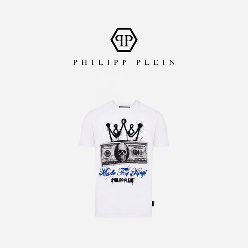 PHILIPP PLEIN 2026年新款男士圆领T恤美式复古宽松日常通勤短袖