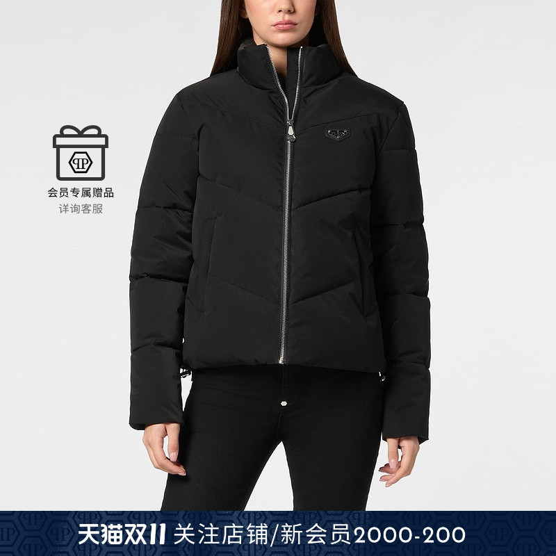 PHILIPP PLEIN 女士经典徽标立领厚夹克外套秋冬