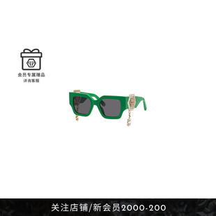 PLEIN PHILIPP 女士六角徽標(biāo)Skull墨鏡太陽(yáng)鏡方框