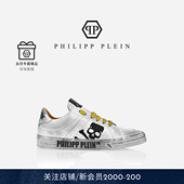 PLEIN 做旧款 女款 PHILIPP 经典 骷髅低帮休闲鞋 女士脏脏鞋