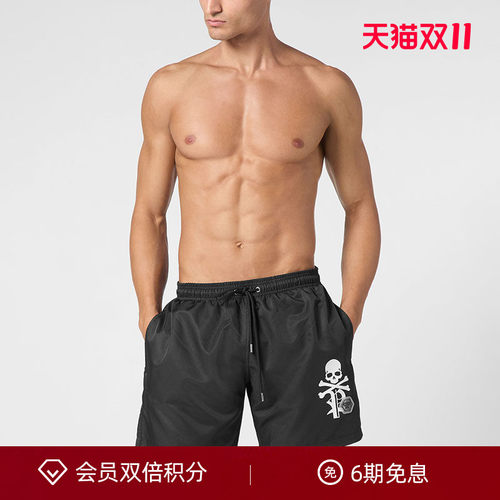 PHILIPP PLEIN 男士Skull&Bones休闲短裤