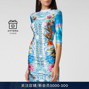 中袖 PHILIPP 修身 女士Hawaii系列时尚 长裙 PLEIN