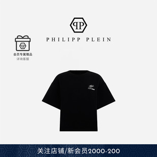 PHILIPP PLEIN 2026年女士时尚圆领T恤上衣纯色短袖PLEINSPORT