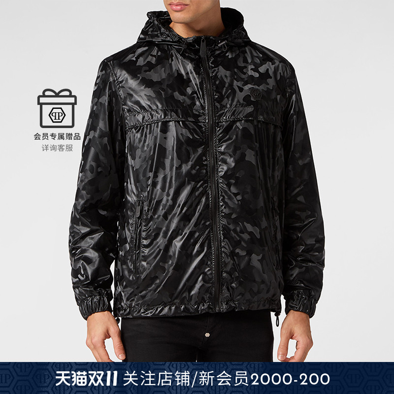 PHILIPP PLEIN 男士经典徽标拉链夹克外套秋冬