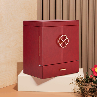 黄金三金首饰盒新款轻奢高档新婚礼物五金首饰收纳盒朋友生日礼物