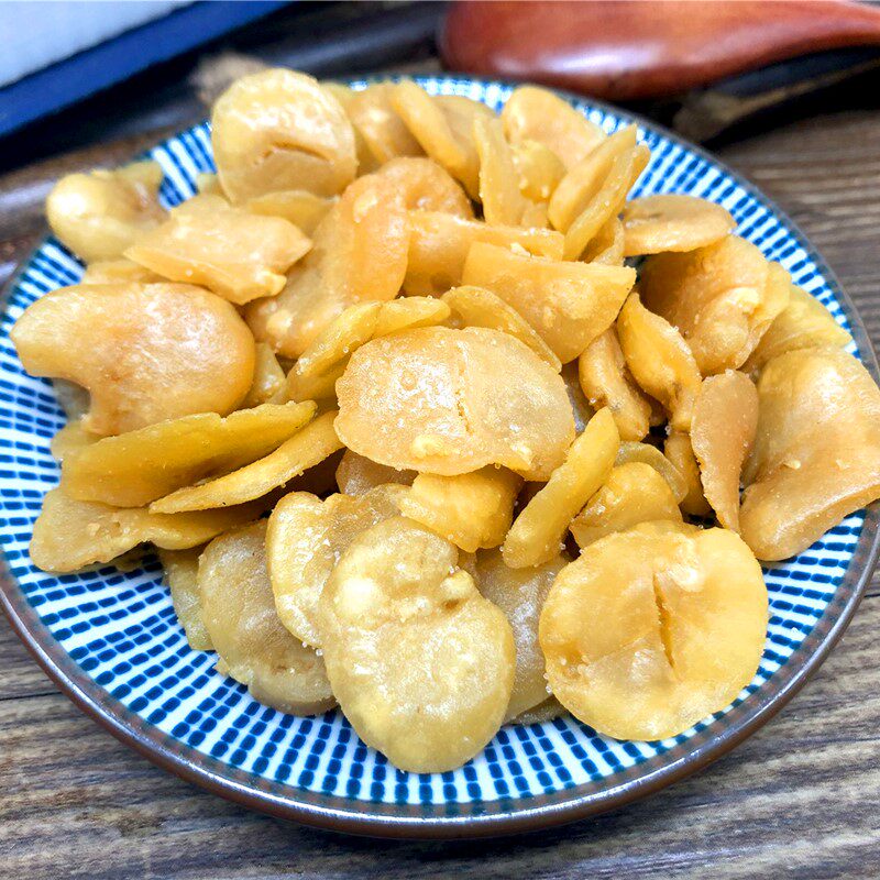 无蔗糖原味豆瓣香酥脆蚕豆瓣油炸豆坚果炒货休闲零食下酒小吃1斤-