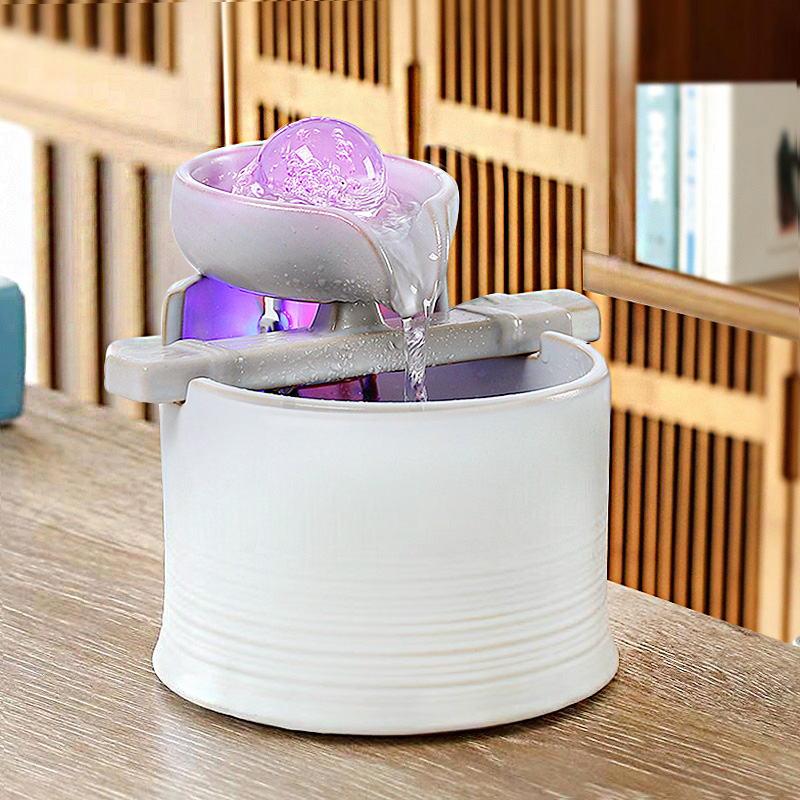 时来运转客厅流水摆件