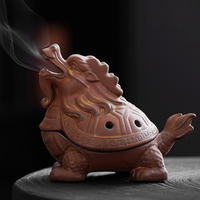 Incense burner, dragon turtle plate incense burner, household indoor sandalwood and agarwood incense, retro Zen tea room, traditional Chinese style ceramic decoration thumbnail 5