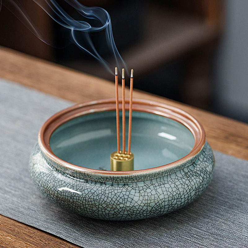 大号陶瓷小香炉上香供佛观音佛像供奉中式新款香薰炉家用室内插香