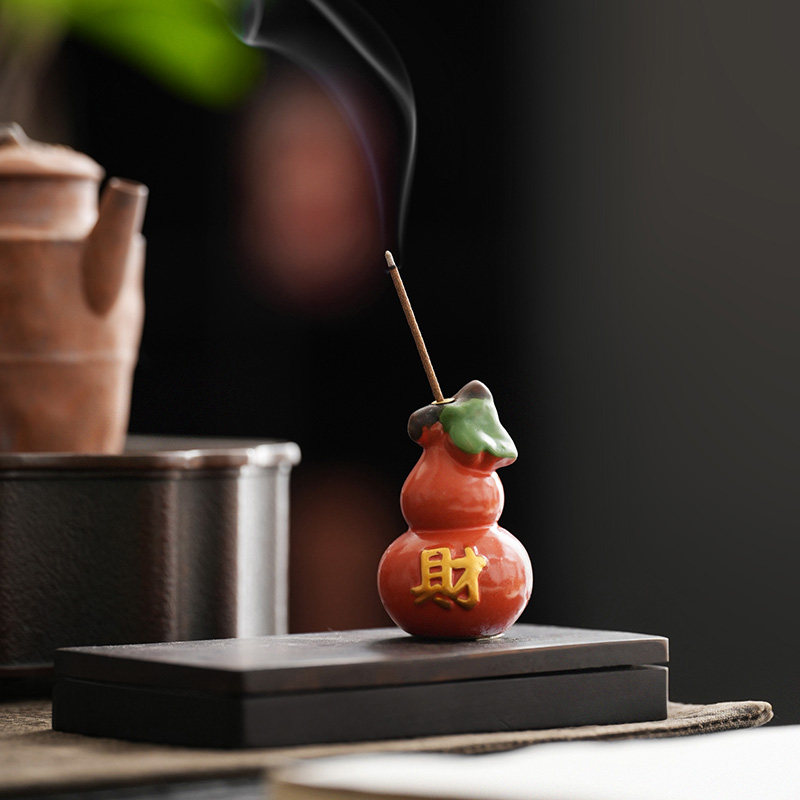 国风七色小葫芦香插摆件香炉家用室内茶台桌面香薰摆件中式香座,节庆用品/礼品,线香,淘宝优惠券,粉丝福利购,淘宝优惠卷
