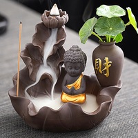 蓮花倒流香爐高山流水招財