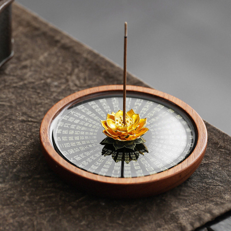 心经文禅意莲花线香插香座香托檀香沉香熏香炉桌面小摆件室内家用,节庆用品/礼品,线香,淘宝优惠券,粉丝福利购,淘宝优惠卷