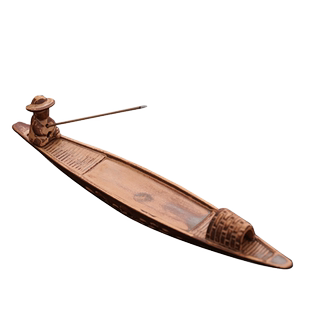 仿古创意老翁垂钓香插香座沉香熏香炉家用室内茶道摆件陶瓷檀香炉