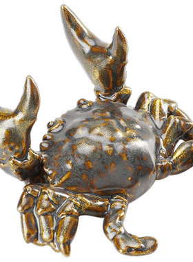 新款螃蟹茶宠摆件精品可养