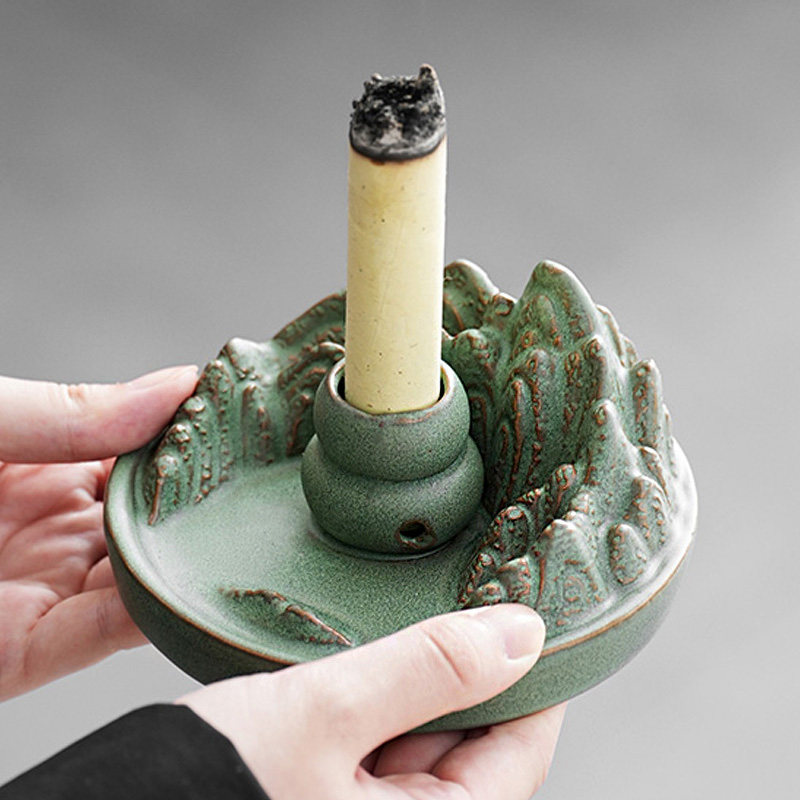 艾条专用底座器具托盘固定架插艾柱家用艾草熏蚊香棒香炉艾灸支架图片