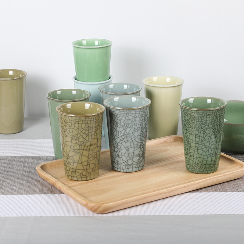 青瓷小清新大号茶水杯