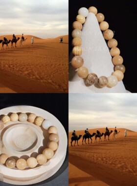 MOUN LAKKE/沙漠之旅-原创天然檀木菩提手串男女款新中式手链礼物