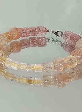 MUON LAKKE/繁花春语-原创彩色方糖手链女甜美ins高级感手串礼物