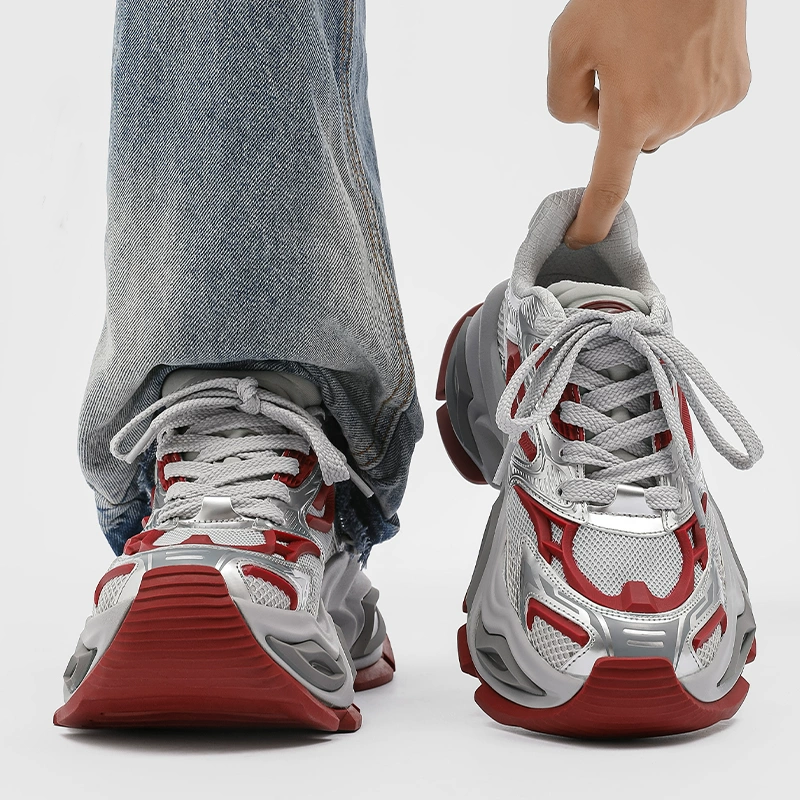 猫眼老爹鞋情侣款2026春季厚底休闲运动鞋网面透气增高国潮男女鞋