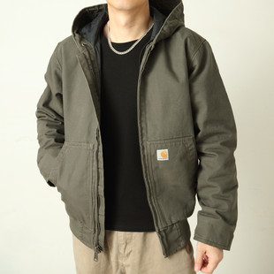 Carhartt 主线104050经典J130迭代 水洗帆布连帽工装夹克秋冬外套