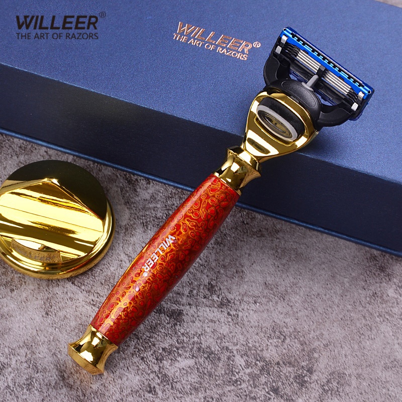 卫里尔手动大漆手柄5层剃须刀