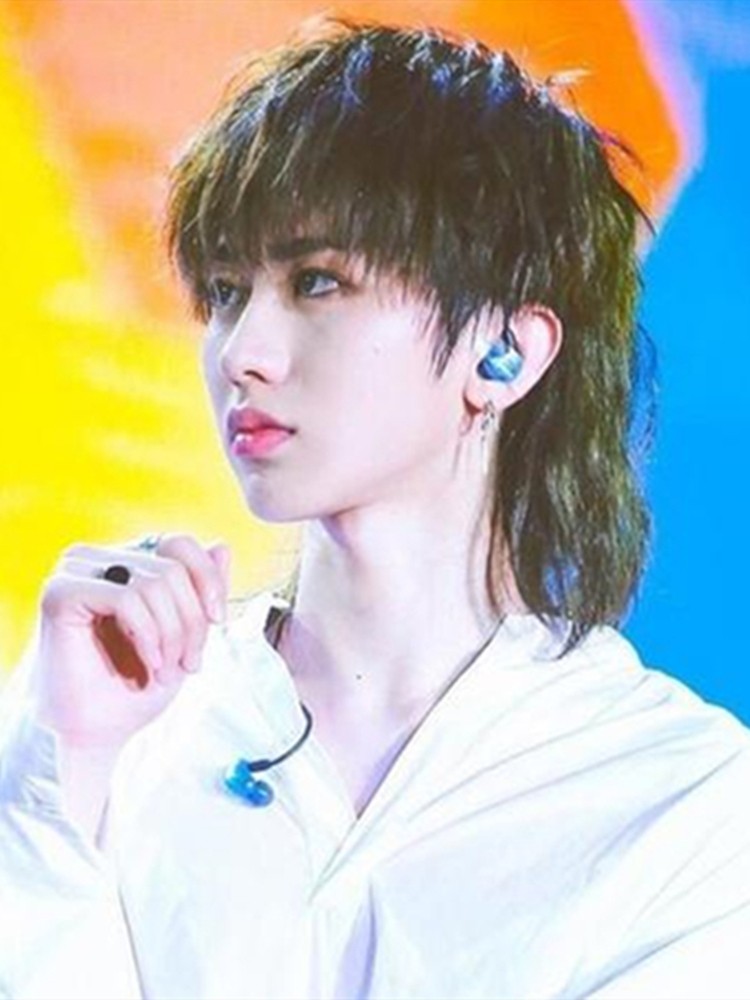 狼尾头假发头套鲻鱼头发型男长发女鲟鱼头假发片帅气