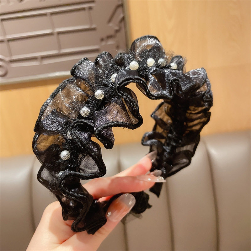 韩款珍珠泡泡兔网纱可爱