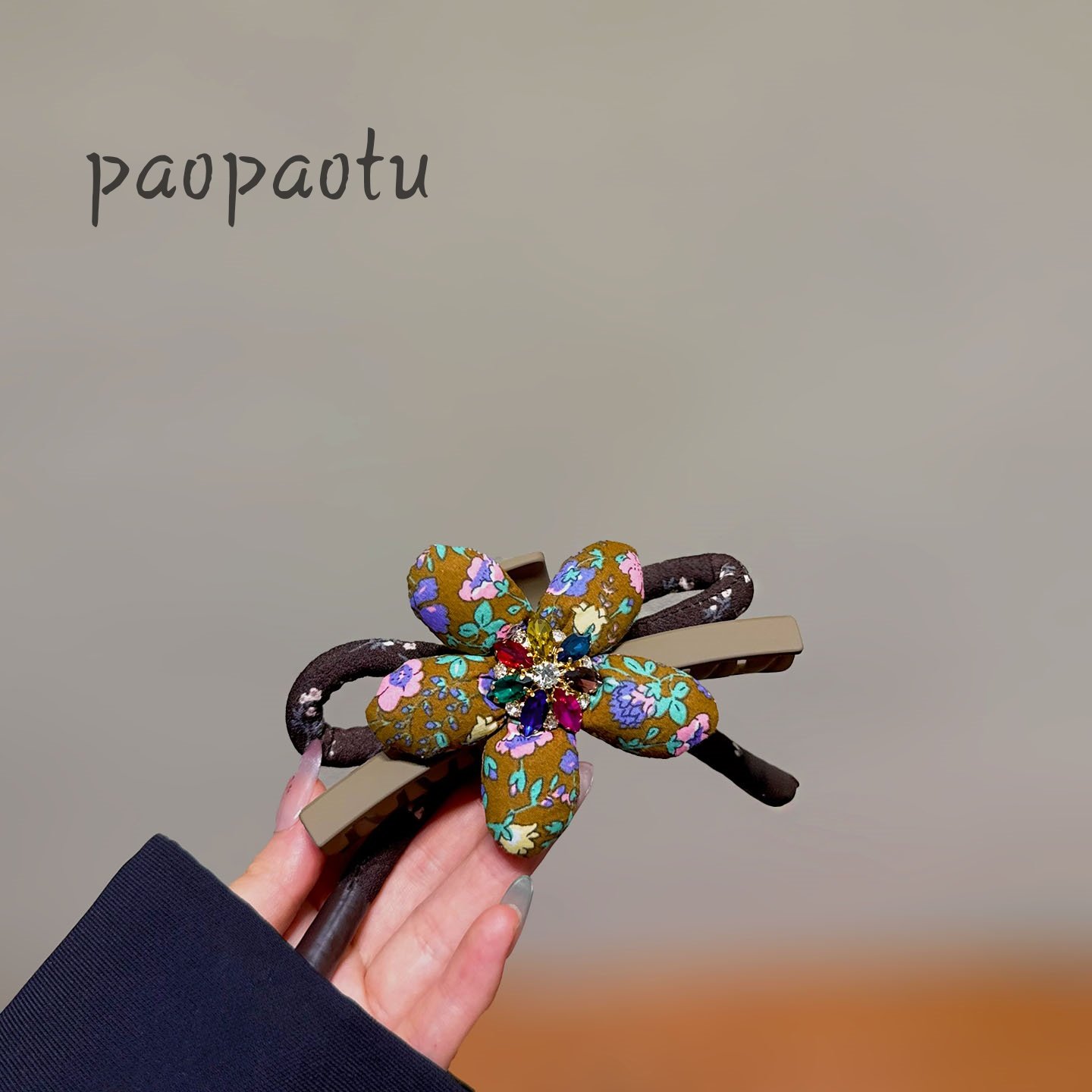 韩国东大门新款碎花蝴蝶结发夹女超大号抓夹后脑勺盘发鲨鱼夹头饰,饰品/流行首饰/时尚饰品新,发饰,淘宝优惠券,粉丝福利购,淘宝优惠卷