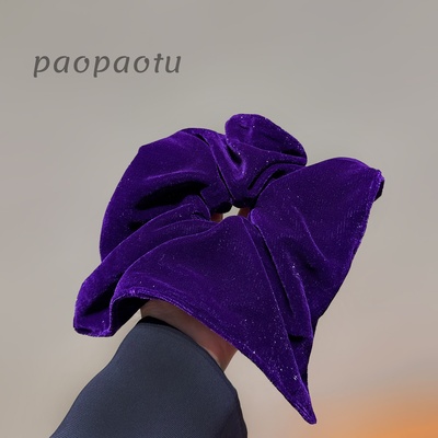 韩国东大门丝绒方巾大肠发圈