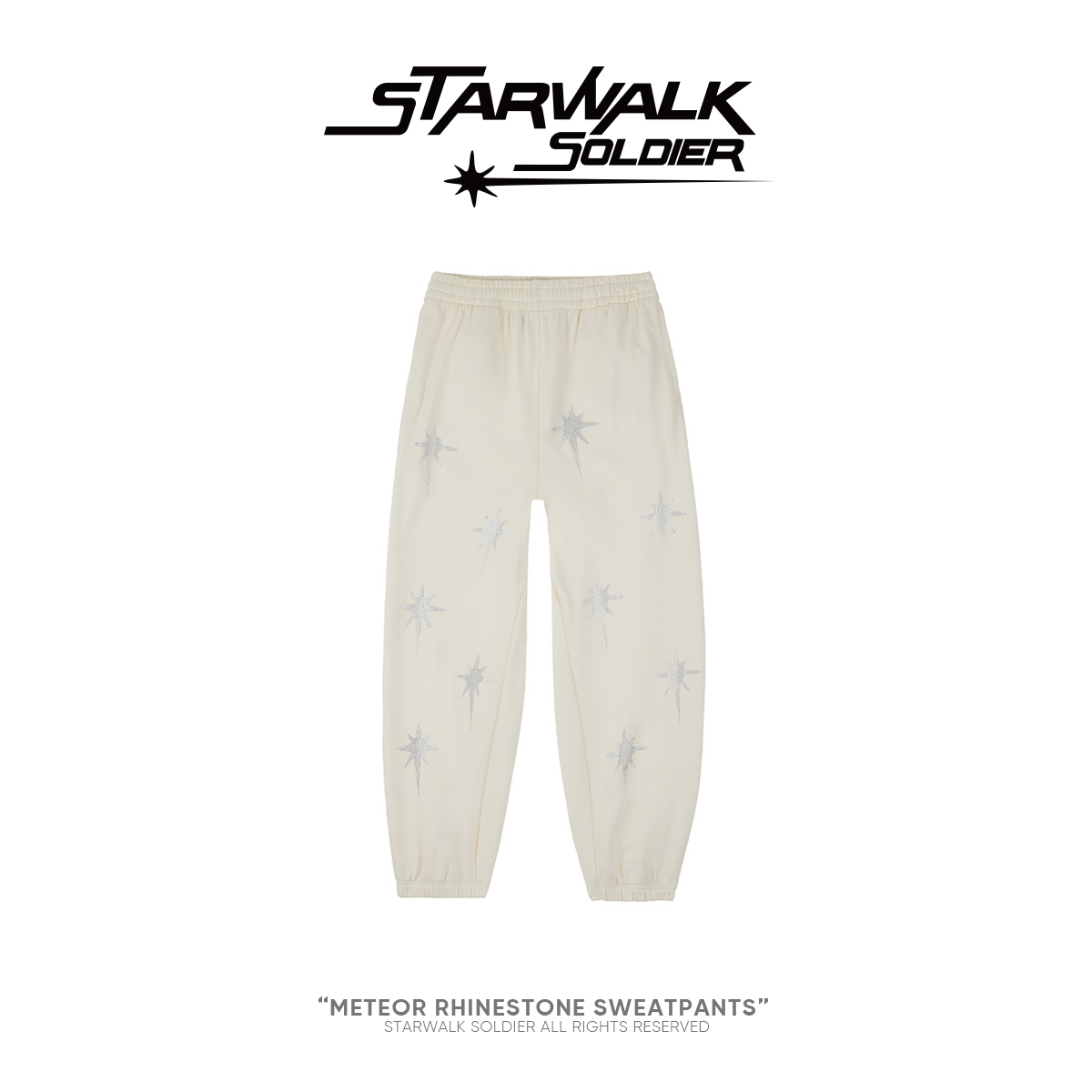 Star Walk Soldier烫钻卫裤休闲宽松束脚情侣款春秋潮百搭运动裤