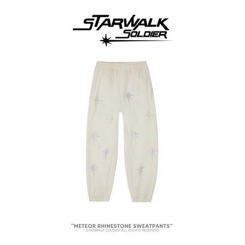 starwalk日常通勤烫钻卫裤