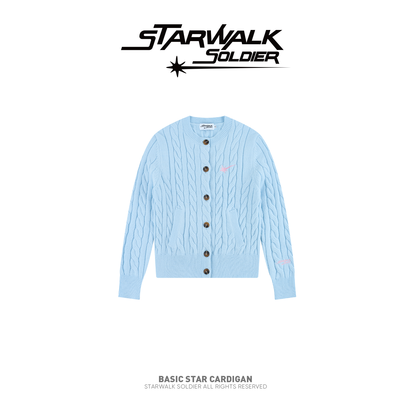 STARWALK基础麻花针织开衫