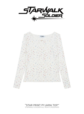 STARWALK SOLDIER彩色流星居家打底衫长袖薄款睡衣女甜美舒适上衣
