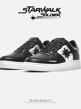 STARWALK SOLDIER黑镭射流星鞋休闲运动板鞋官方旗舰店正品舒适
