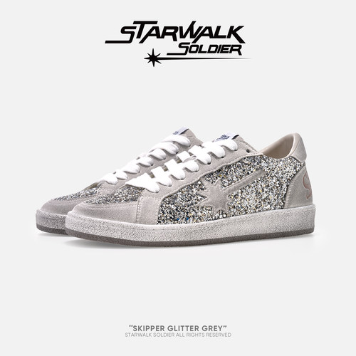 STARWALK亮片灰流星脏脏鞋