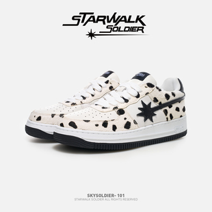 黑白豹纹秋冬新款 101流星鞋 时尚 休闲板鞋 潮 STARWALK 正品 SOLDIER