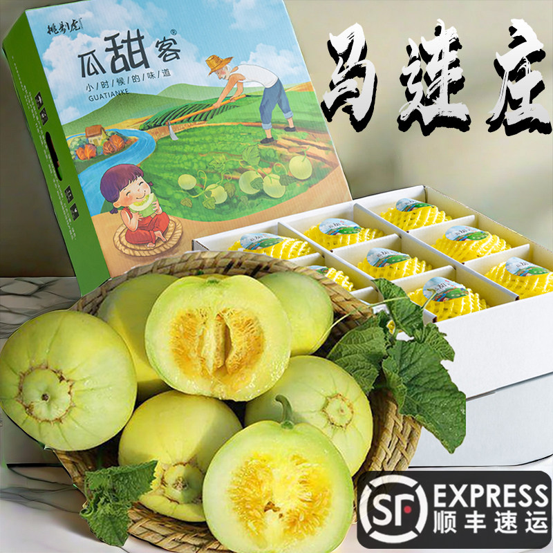 山东莱西马连庄甜瓜顺丰挑剔虎当季新鲜水果脆嫩香瓜甜瓜绿宝宝蜜