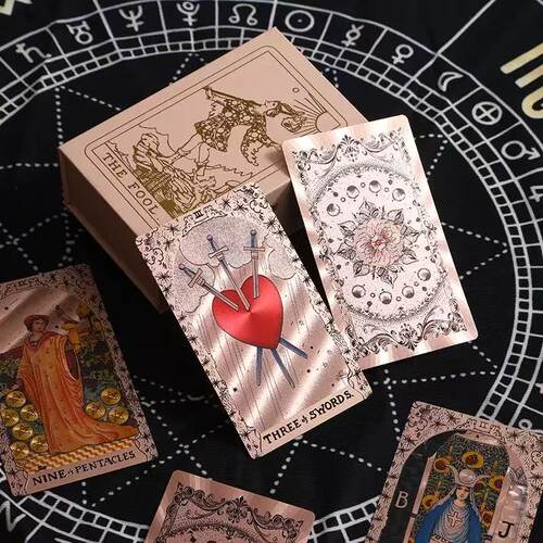 韦特金箔塔罗牌全套正版新手初学者带解析伟特全套塔罗牌卡片