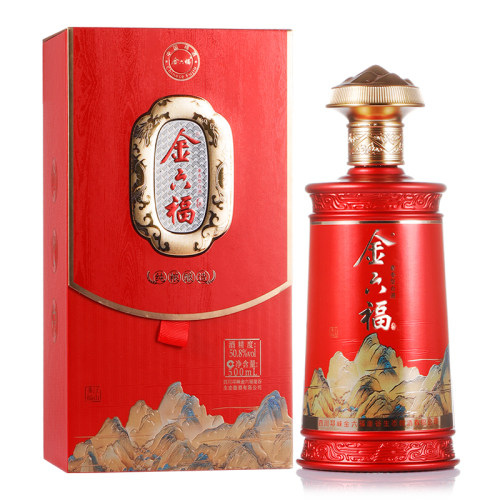 金六福酒江山多福50.8度纯粮食酒兼香型白酒喜庆装结婚用酒送礼 - 封面