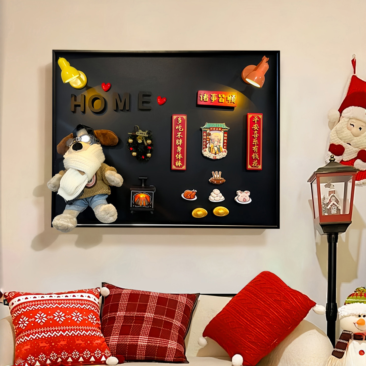 磁吸电表箱装饰画免打孔客厅电表盒电闸箱遮挡配电箱DIY新款挂画